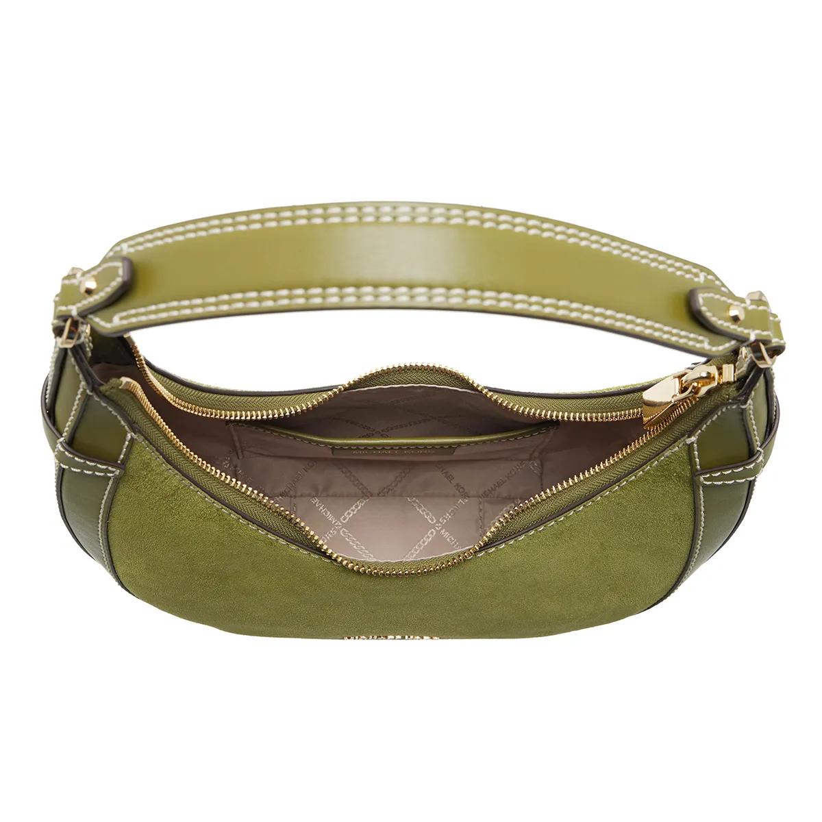 Michael Kors Pochettes Sm Crescent Tz Shldr in groen