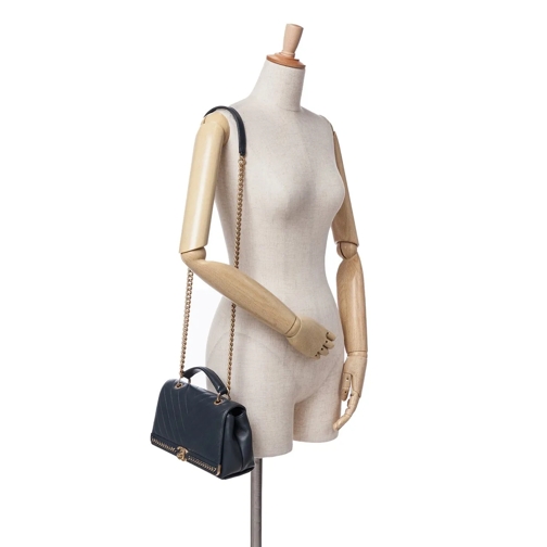 Chanel Fourre-tout 2017-2018 Chevron Sheepskin Stitched Chain Top Han schwarz (Image 15)