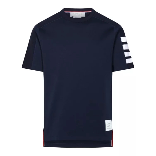 Thom Browne Navy Cotton T-Shirt Blue 