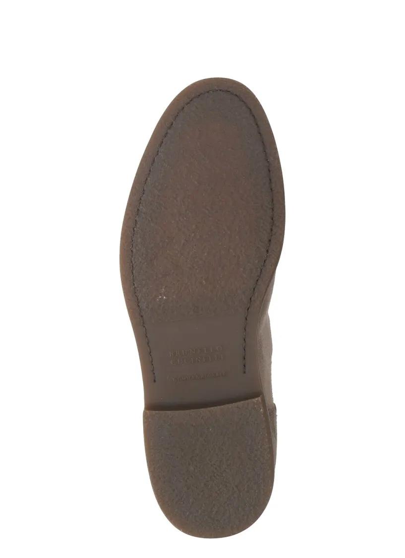 Thumbnail - Brunello Cucinelli Stiefel - Chelsea Suede Leather Boots - Gr. 43 (EU) - in Braun - für Damen