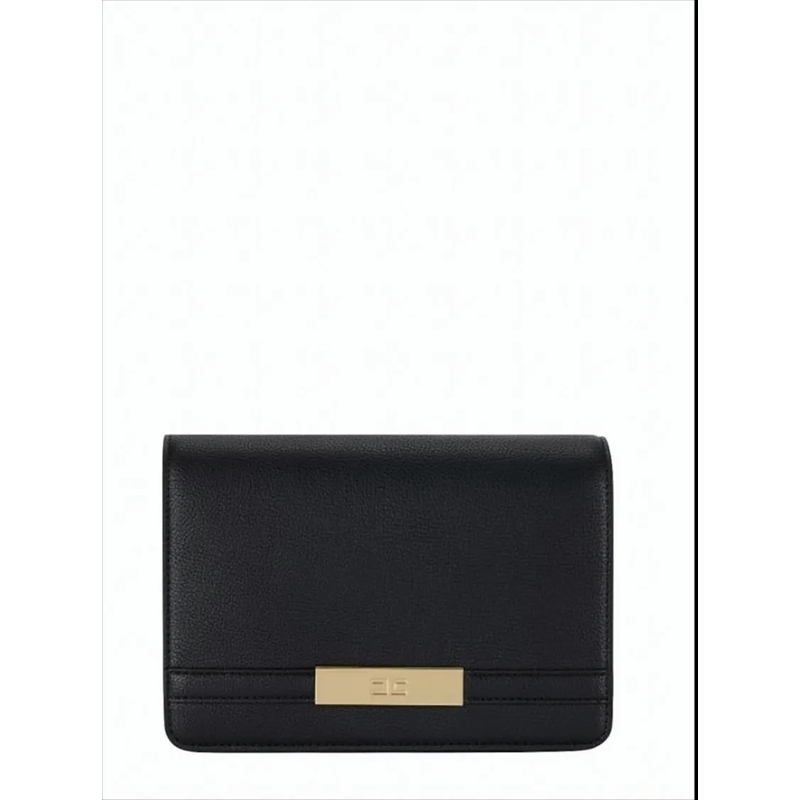 Elisabetta Franchi Sac à bandoulière Shoulder Strap With Gold Groumette Chain White