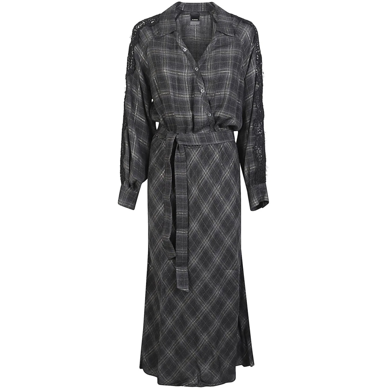 Pinko Midikleid Osane Long Dress Grey grau