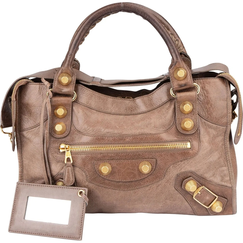 Balenciaga Tote Balenciaga Brown Leather City Handbag braun