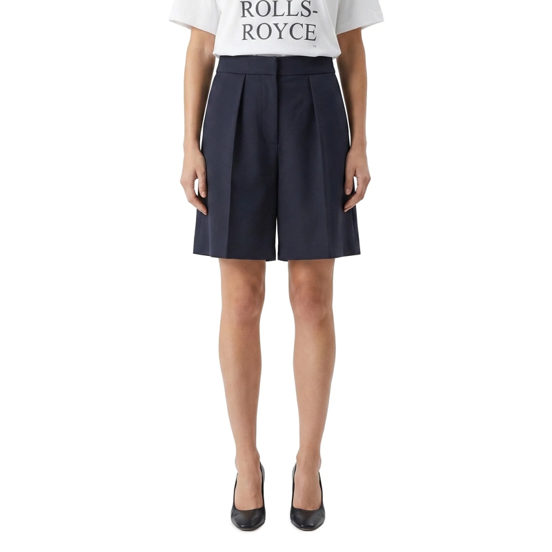 Victoria Beckham Bermuda Shorts aus Woll-Mix blau(Image 2)