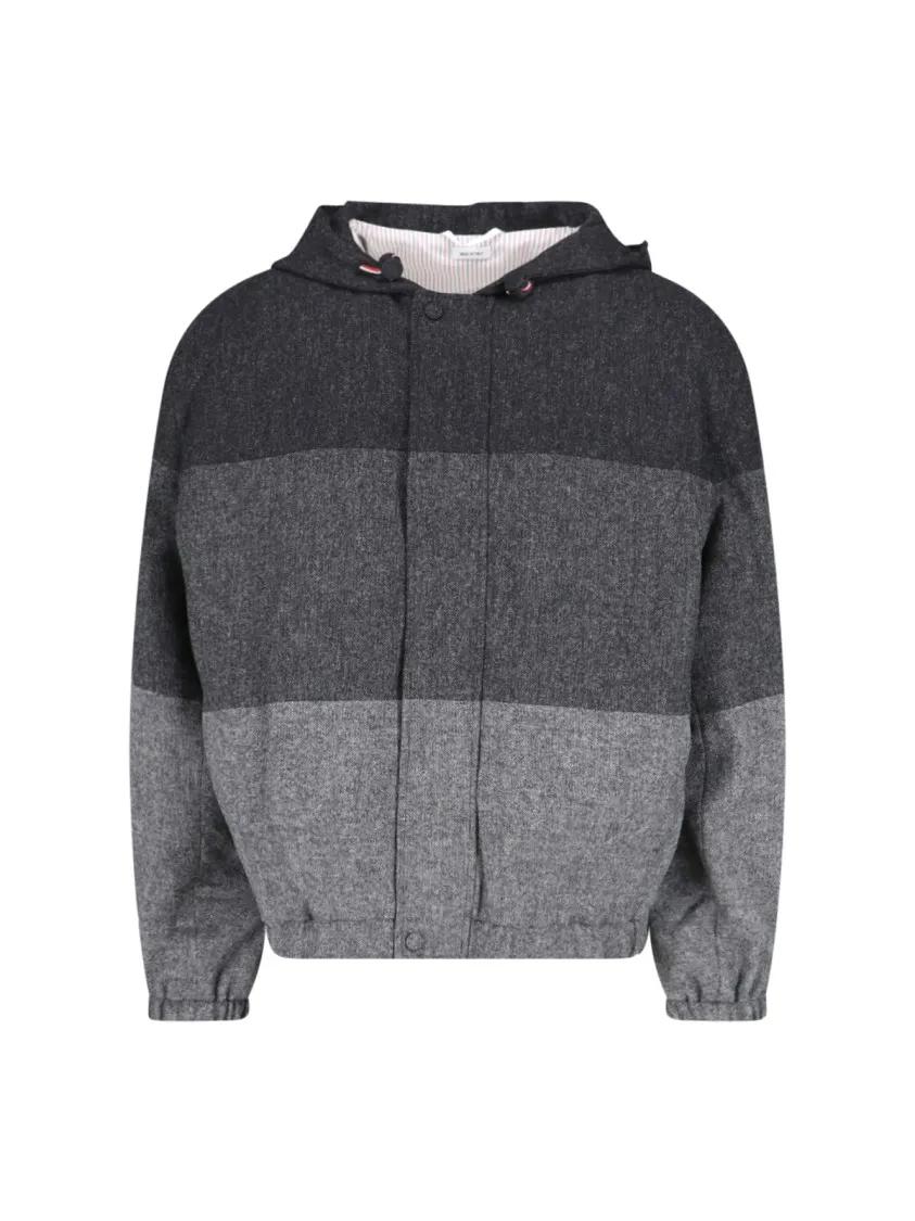 Thumbnail - Thom Browne - "Donegal Tweed" Blazer – Gray - Größe 4 - grau