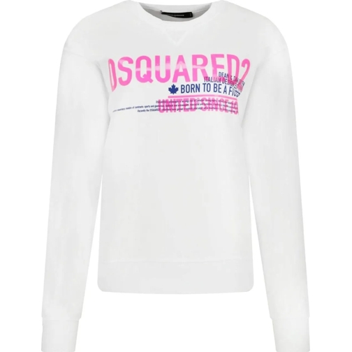 Dsquared2 Sweatshirts Dsquared2 Cotton Logo Sweatshirt weiß