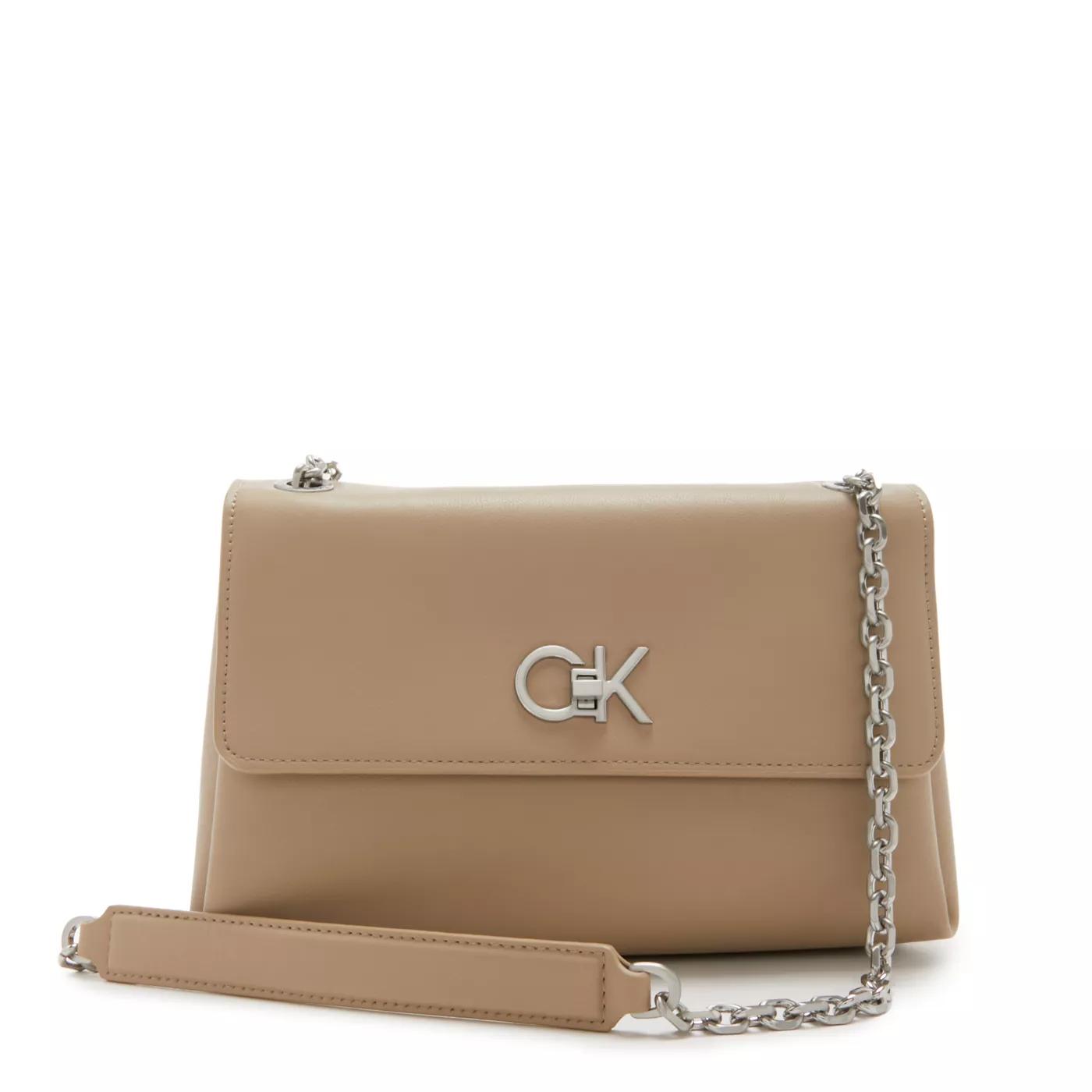 Calvin Klein Crossbody Bags - Calvin Klein Re-Lock damen Umhängetasche Taupe K60 - Gr. unisize - in Taupe - für Damen