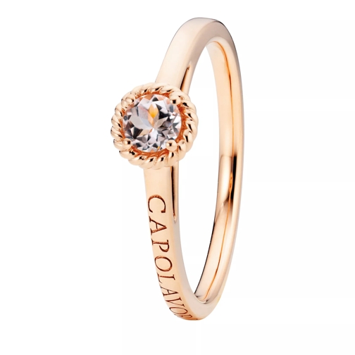 Capolavoro Amore Mio 18k rose gold, 1 morganit facetted Ø 4mm Rosegold Solitaire Ring