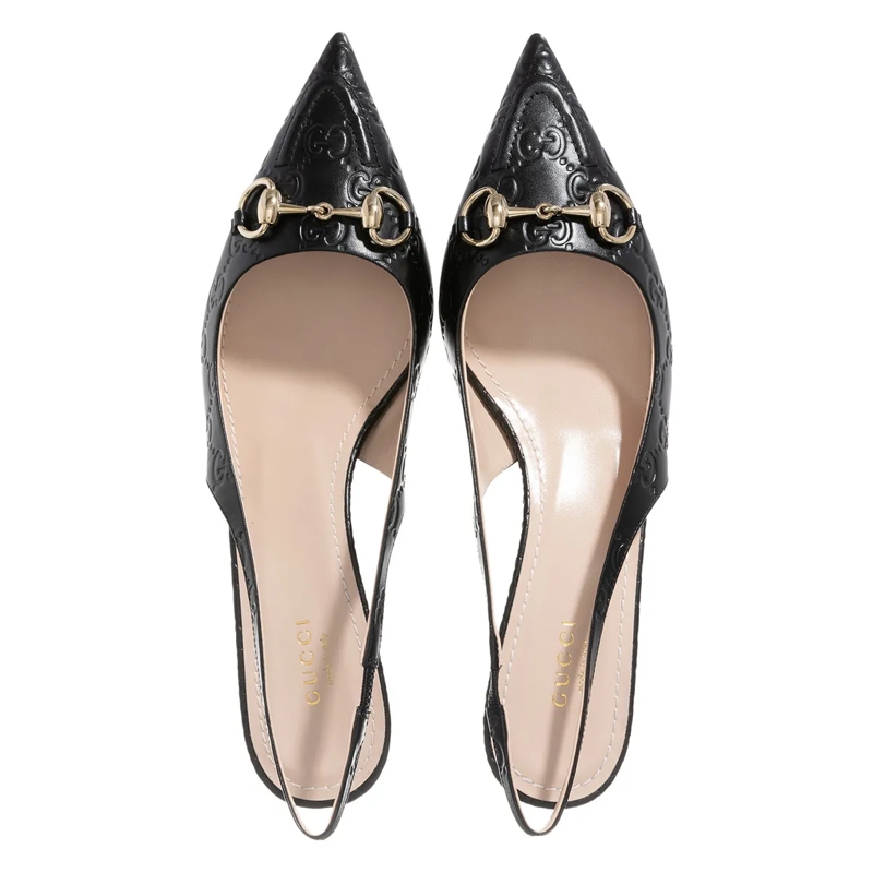 Gucci Pumps Sandal Slingback Black(Image 6)