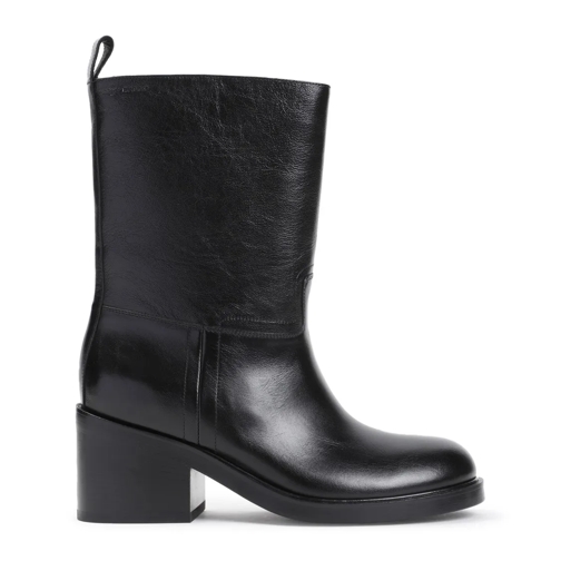 Bally Stiefel Black Calf Leather Bootie Black