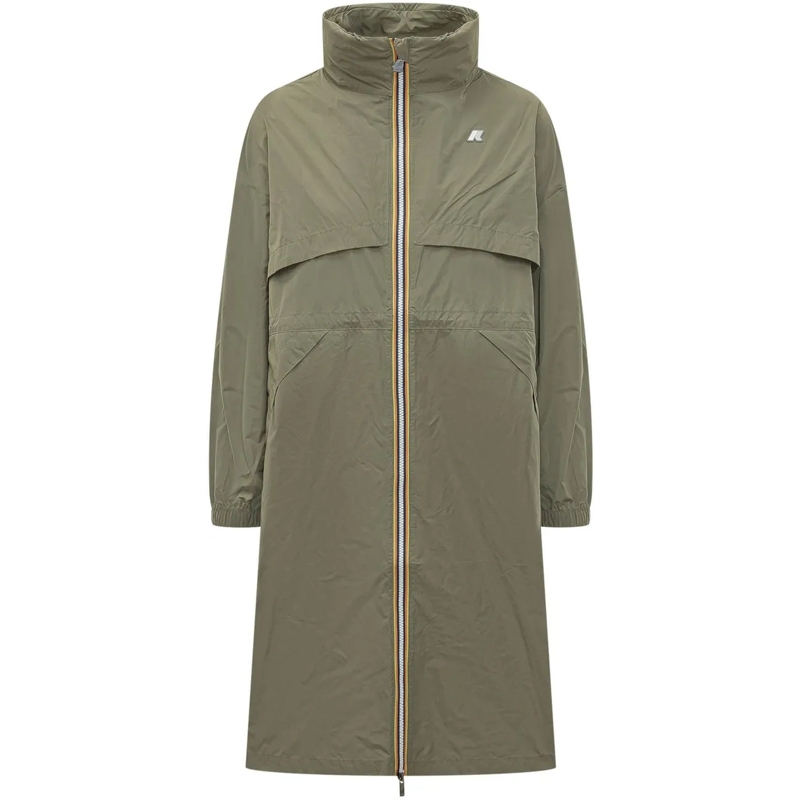 K-Way Parka Cappotto Aube Memory Touch con Zip grün