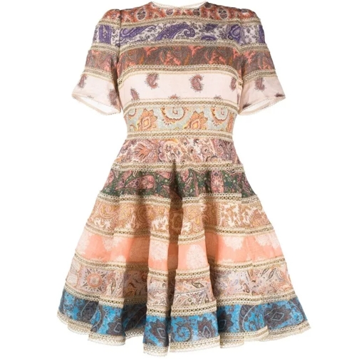 Zimmermann Devi Spliced Mini Dress Multicolor 