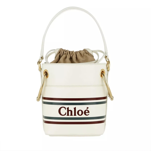 Chloé Roy Bucket Bag Small Leather Natural White Borsa a secchiello
