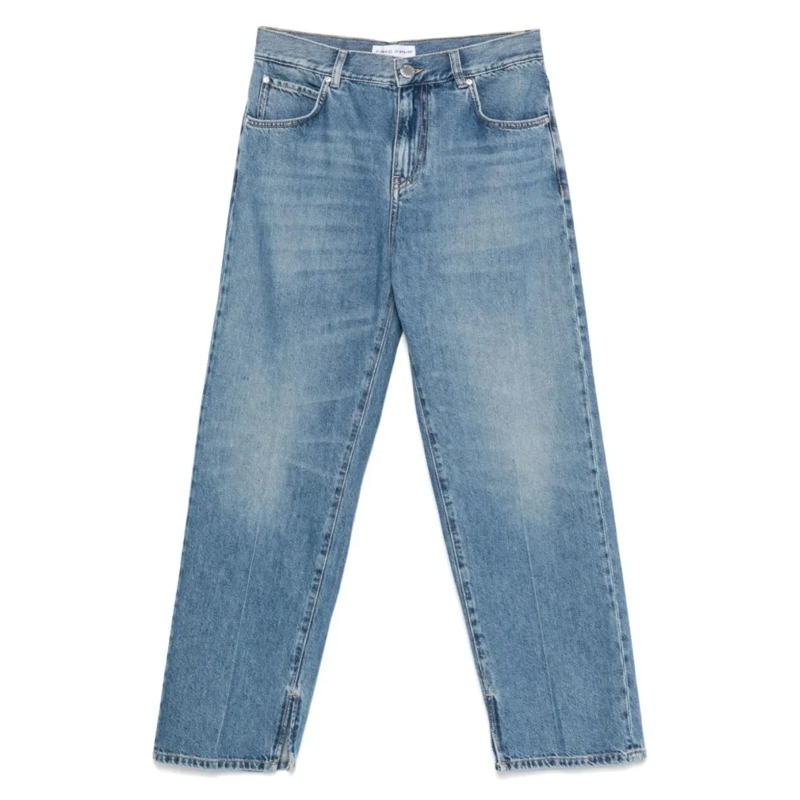 Pinko Jeans Relaxed Fit Straight Jeans With Five-Pocket Design Blue