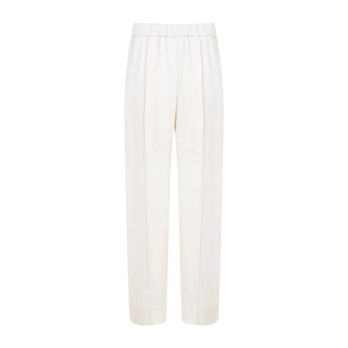 Jil Sander  Cornsilk Viscose Pants White