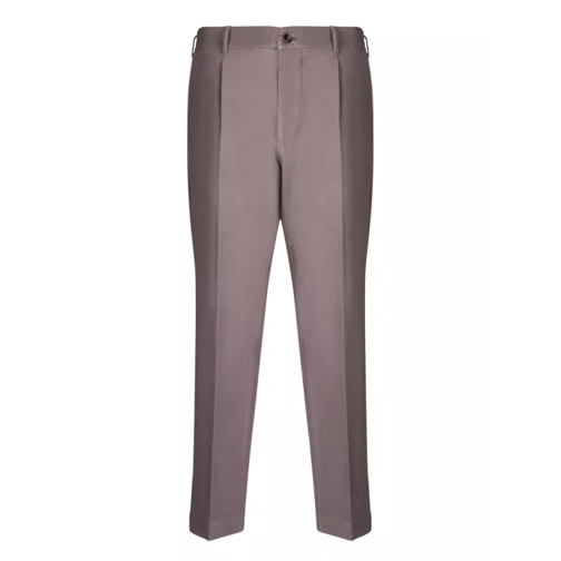 Dell'oglio Cotton Trousers Grey Pantaloni