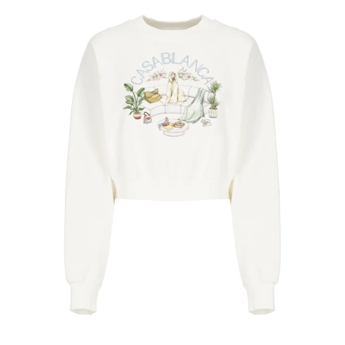 Casablanca White Sweatshirt With Print White Shirts