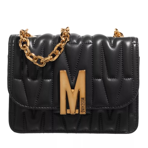 Moschino "M" Group Quilted Fantasia Nero Crossbody Bag