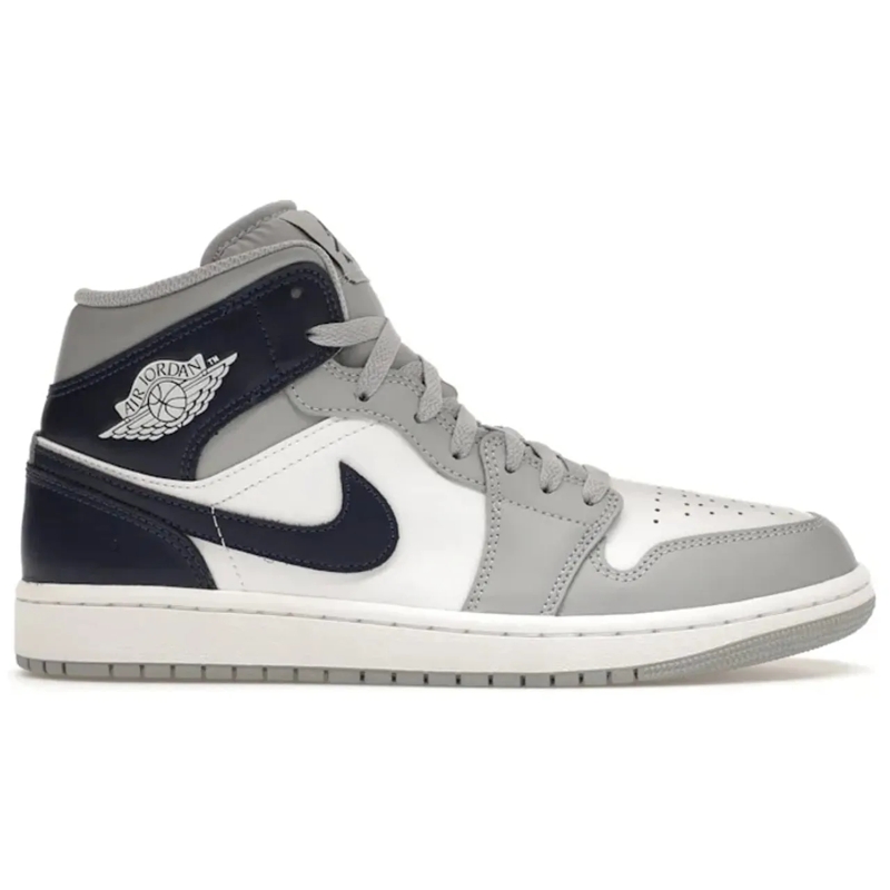 Nike Low-Top-Sneaker Jordan 1 Mid Wolf Grey Midnight Navy weiß