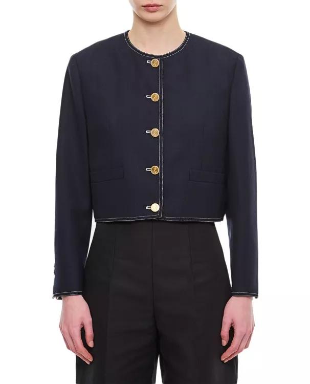 Thom Browne - Box Pleated Cardigan Jacket - Größe 40 - black