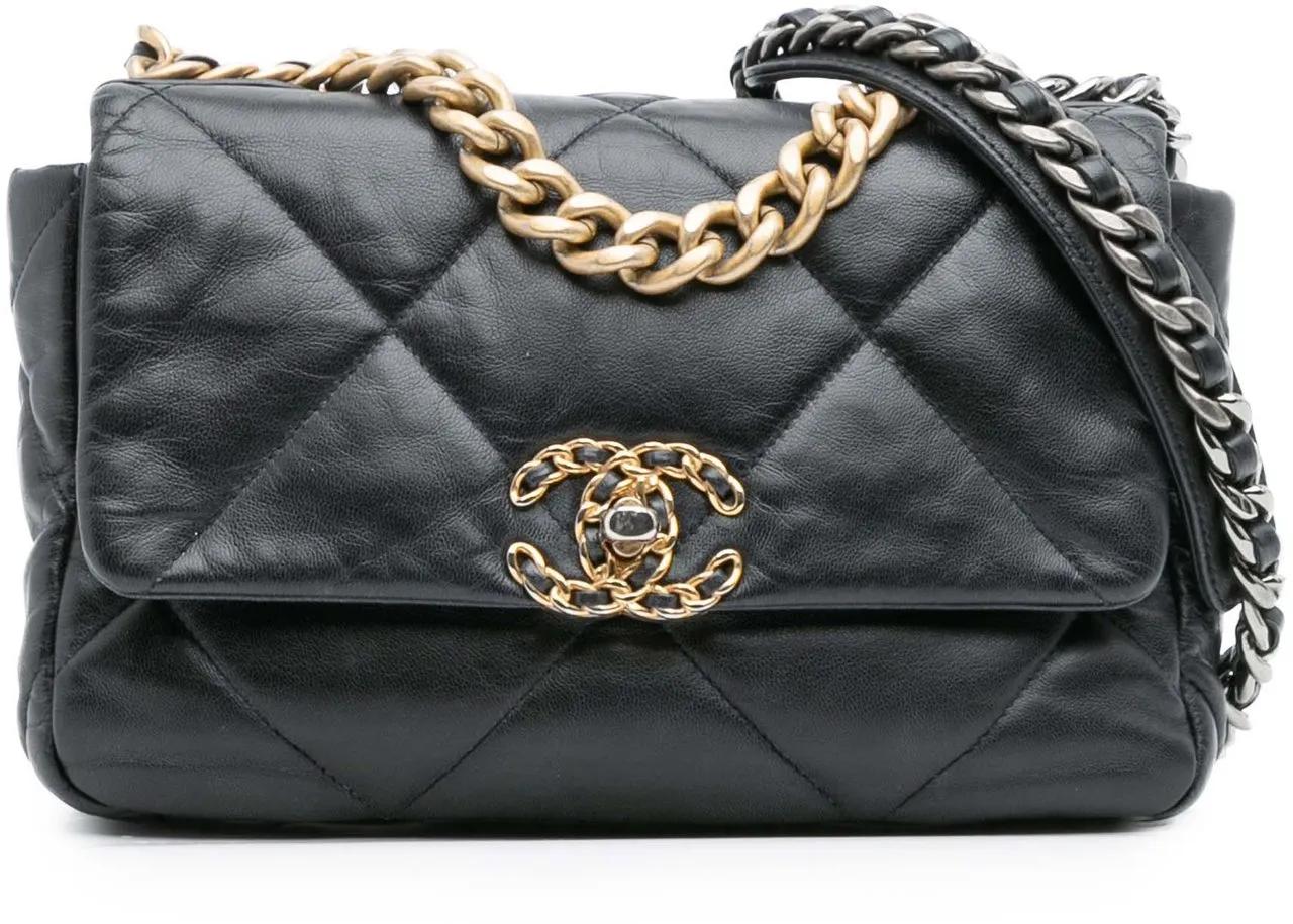 Chanel Hobo Bags - Medium Lambskin 19 Flap - Gr. unisize - in Schwarz - für Damen