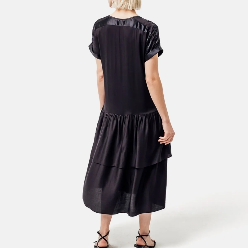 Helene Galwas Midikleid Kurzarmkleid AVARE schwarz(Image 3)