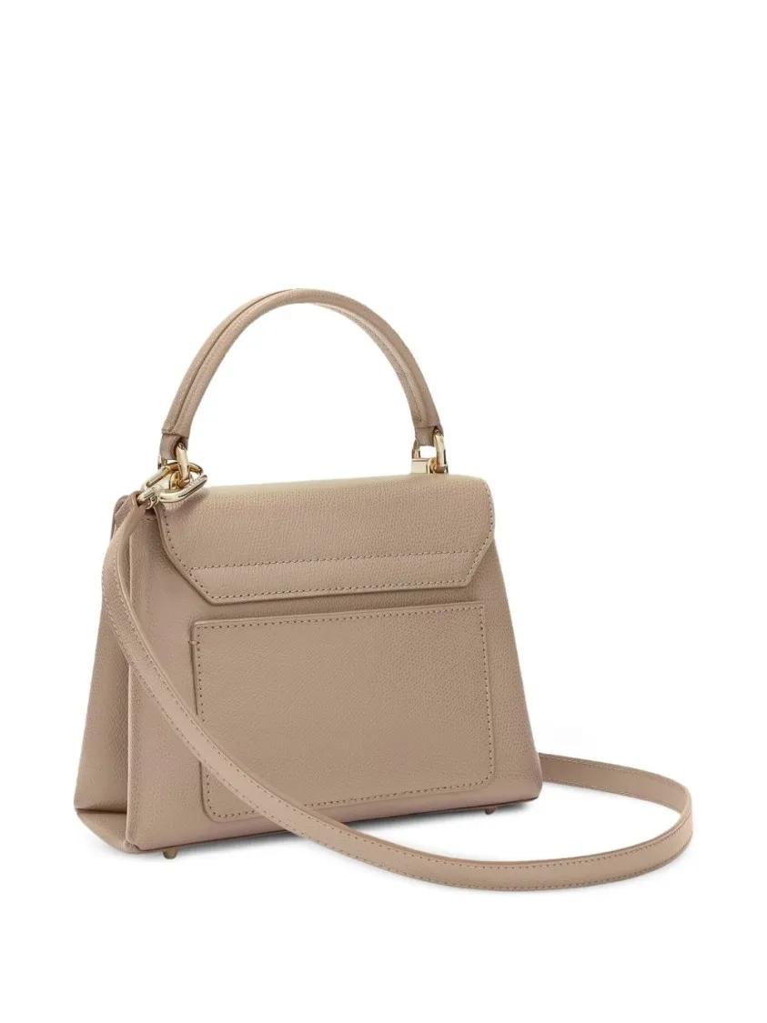 Thumbnail - Furla Crossbody Bags - Textured Leather Handbag With Twist-Lock Closure - Gr. unisize - in Beige - für Damen