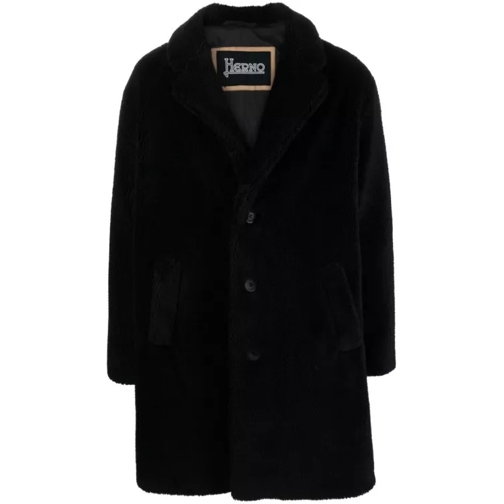 Herno Black Single-Breasted Coats Black 