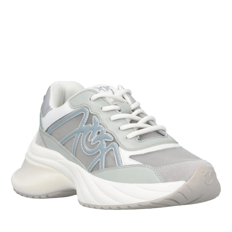 Pinko Low-Top-Sneaker Ariel 33 - Sneaker Calf Leather/Net/Cow Suede Whit White/Sage(Image 2)