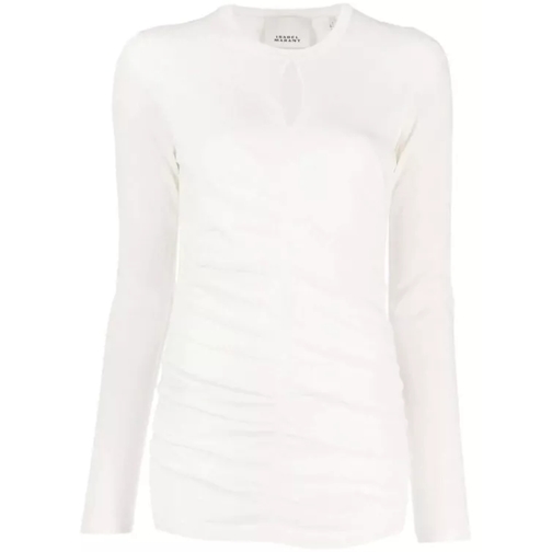 Isabel Marant  Keyhole-Detail Knit Jumper White