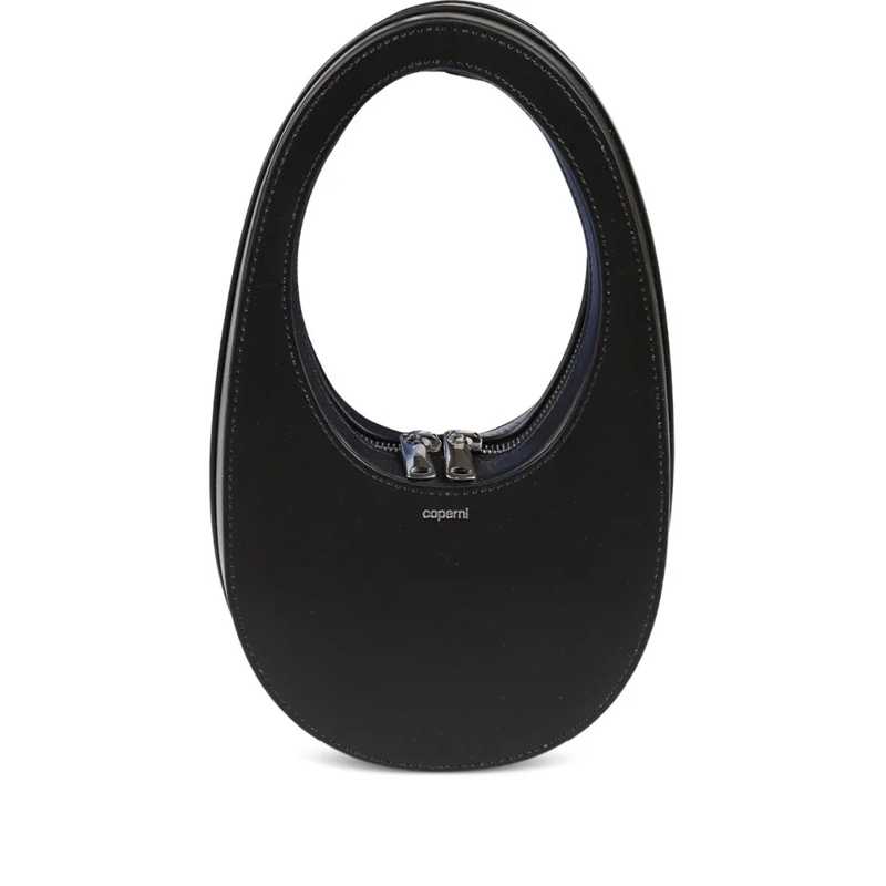 Coperni Schultertasche Mini Oval Handbag With 360° Zip Closure Black