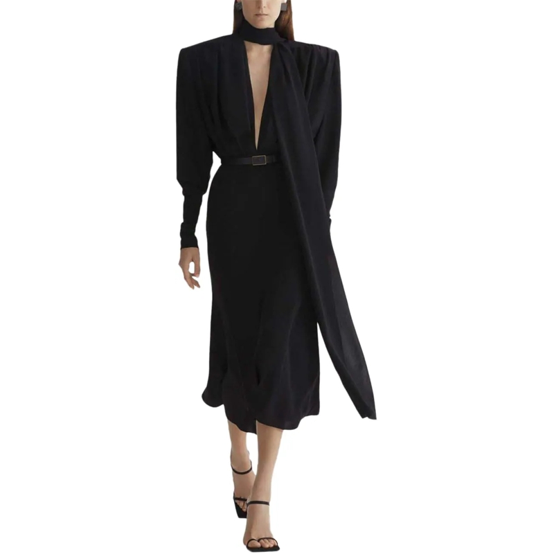 Mugler Midikleid Dresses Black schwarz