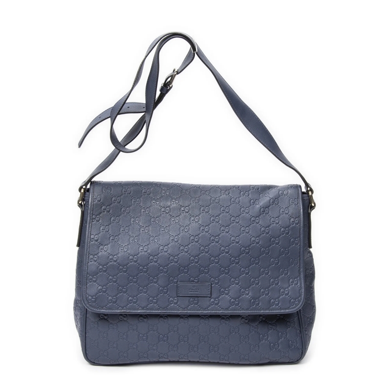 Gucci Crossbody Bag Flap Messenger marineblau