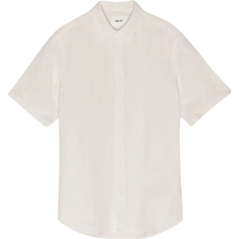 NN. 07 Legeres Oberteil No Nationality Arne Ss Korte Mouw Overhemden Off W weiß
