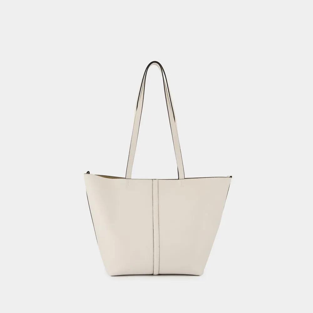 Vanessa Bruno Shoppers & Totes Tote Pm Shopper Bag Leather White in wit