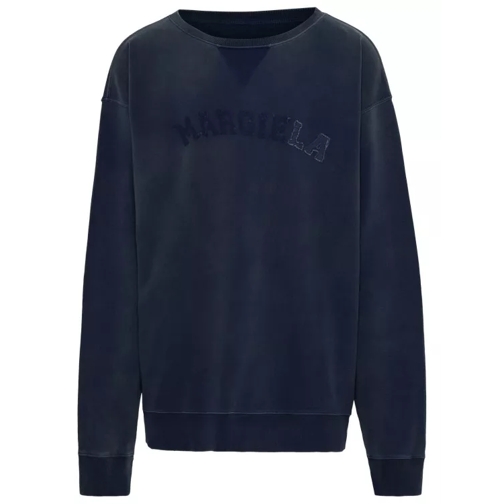 Maison Margiela Organic Blue Cotton Sweatshirt Blue 