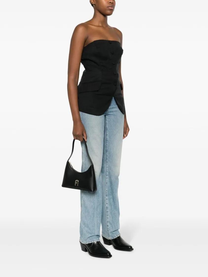 Furla Hobo bags Compact Shoulder Bag in zwart