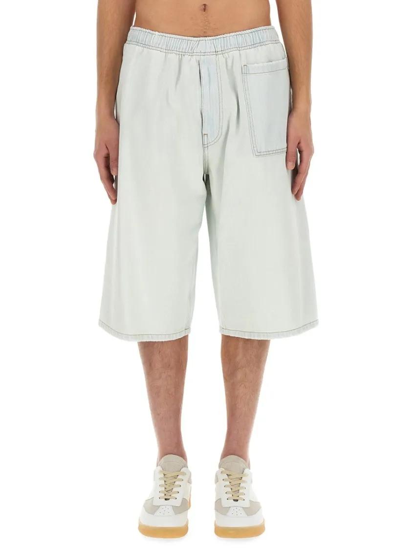 Thumbnail - MM6 Maison Margiela - Denim Bermuda Shorts - Größe 46 - blau