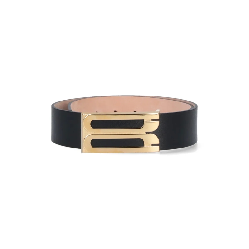 Victoria Beckham Gürtel Adjustable Black Leather Belt Black
