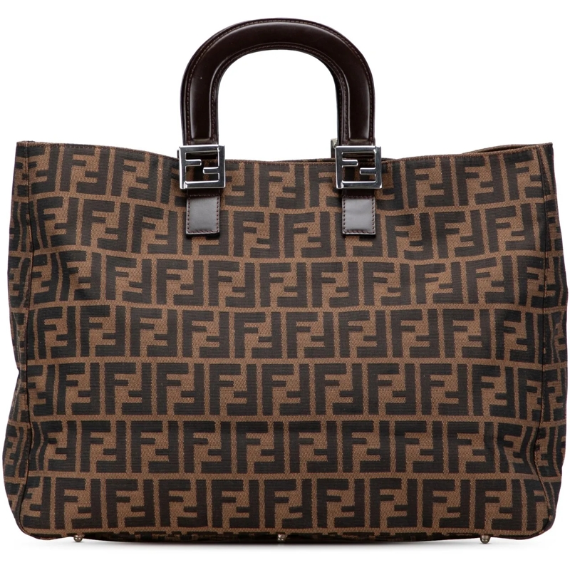 Fendi Shopper Large Zucca Canvas Twins Tote braun
