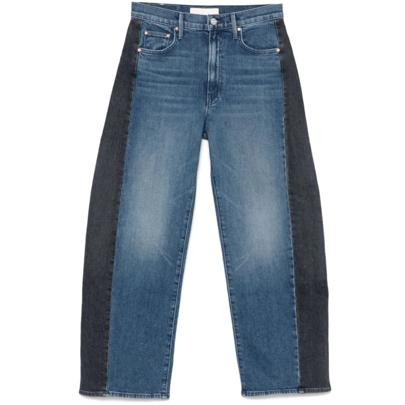 Mother Jeans Indigo Blue Wide-Leg Jeans Blue