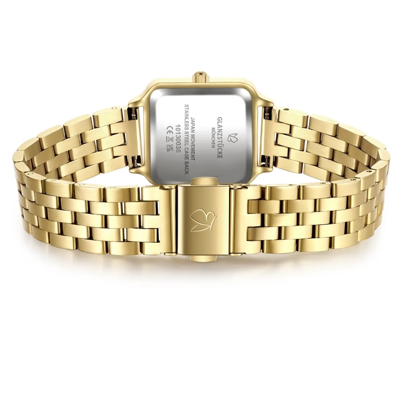 Glanzstücke München Automatikuhr Damen Armbanduhr Edelstahl gold(Image 5)