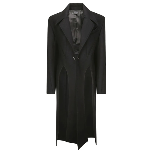 Mugler Manteaux de tanche Black Mugler Women's Coat With Cut-Out Detail Black