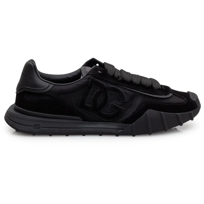 Dolce&Gabbana Low-Top-Sneaker Sneaker Bassa con Logo Laterale a Rilievo schwarz