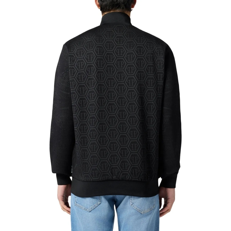 Philipp Plein Daunenjacke Tracksuit Jacket Jacquard Monogram Paisley schwarz(Image 2)