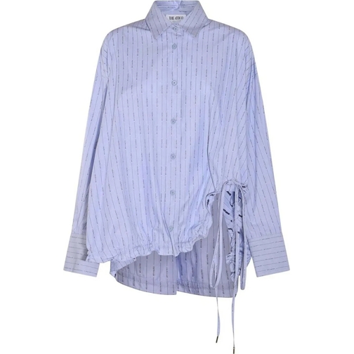 The Attico Blusen The Attico Striped Cotton Shirt blau