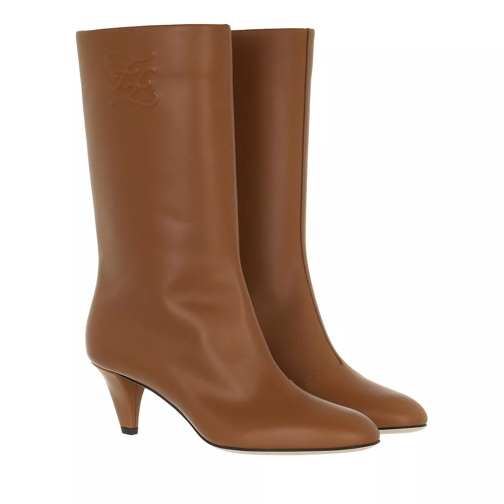 Fendi Boots Leather Brown Ankle Boot