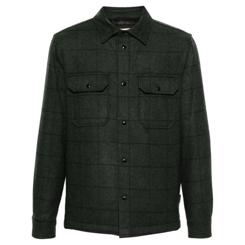 Woolrich Chemises Shirt With Logo Green