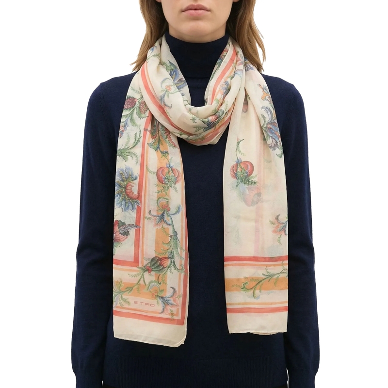 Etro Écharpe légère Tuch aus Seide mehrfarbig(Image 2)