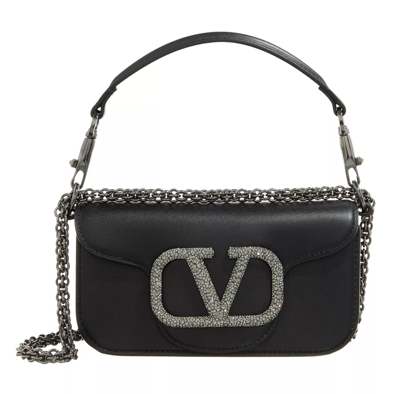 Valentino Garavani Satchel Loco Small Shoulder Bag For Woman Black